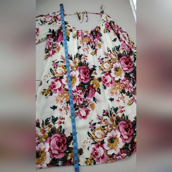Umgee Bloomcore Floral Lace Cold Shoulder Casual Dress Sz S - Picture 11 of 16